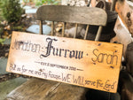 Custom Wood-Burned Sign