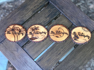Wood Coasters -Set of 4