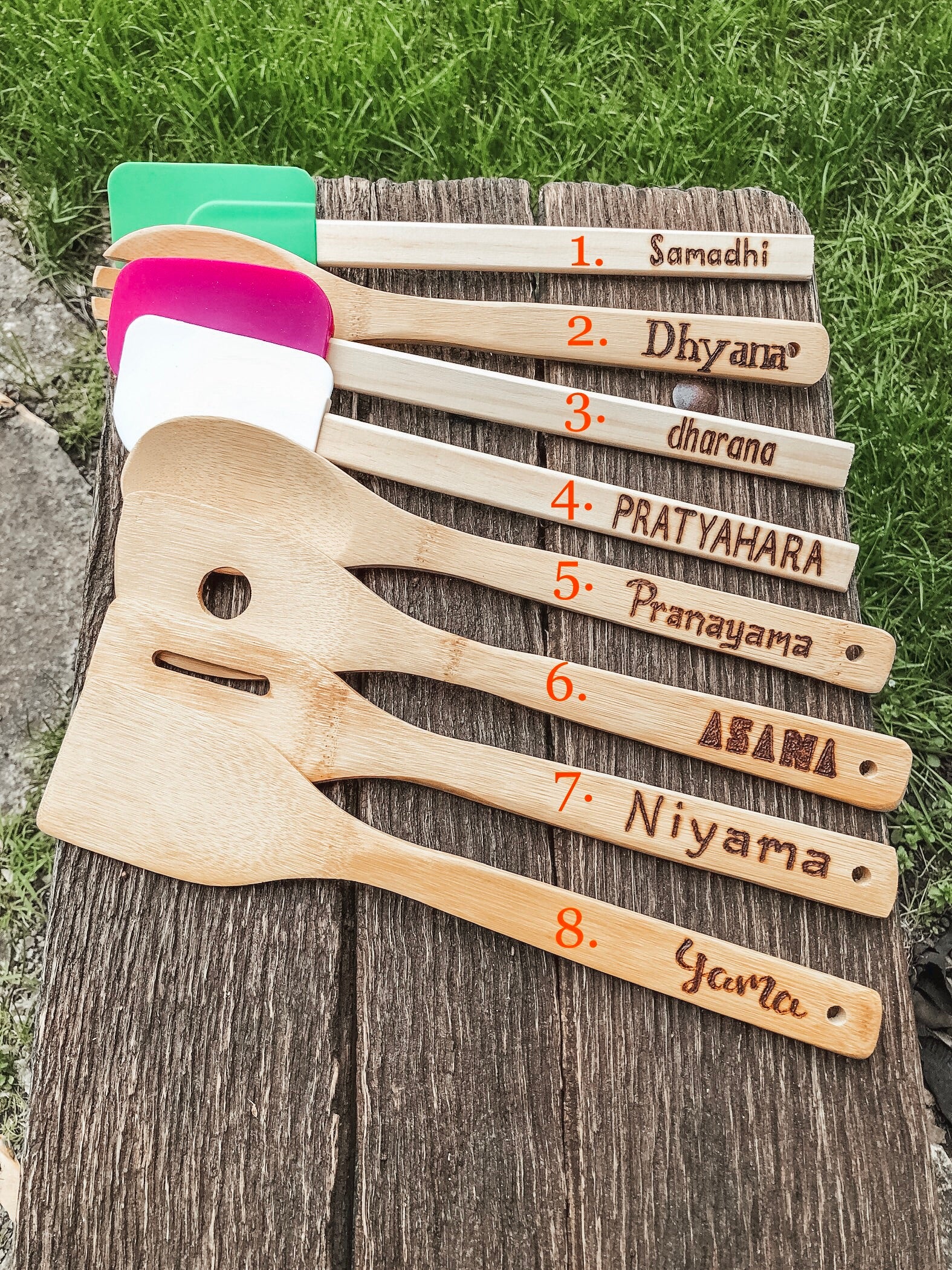 Customized Wooden Spoons/Spatulas -Set of 5