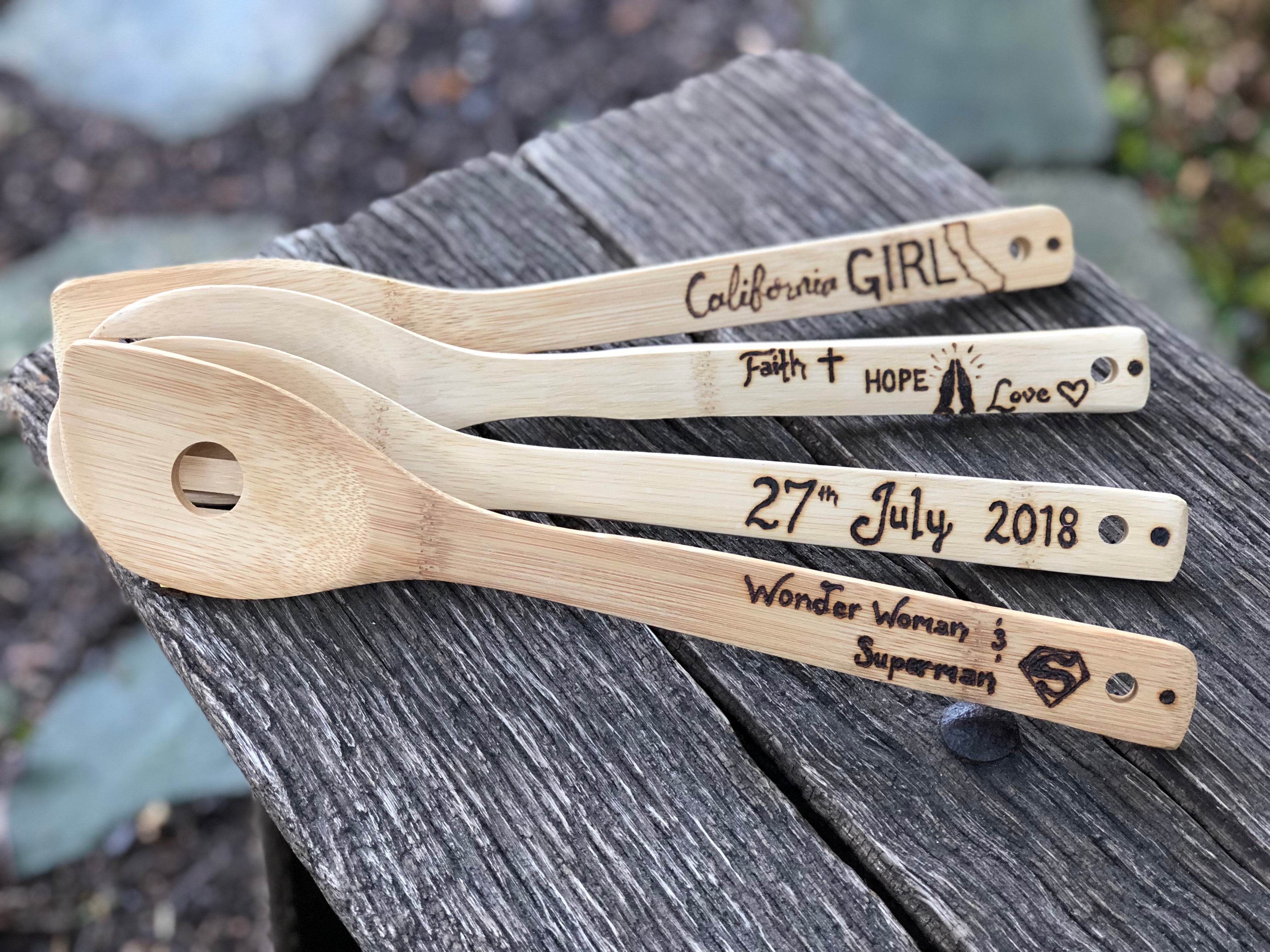 Customized Wooden Spoons/Spatulas -Set of 5