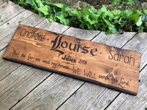 Custom Wood-Burned Sign