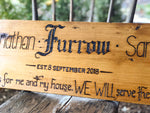 Custom Wood-Burned Sign